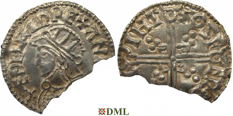 Денарий, Англия, Æthelred II (978-1016), м.д. Lincoln, монетарий Osferth, North 775