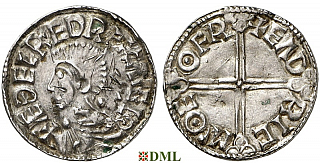 Денарий, Англия, Æthelred II (978-1016), м.д. York, монетарий Eadric, North 774