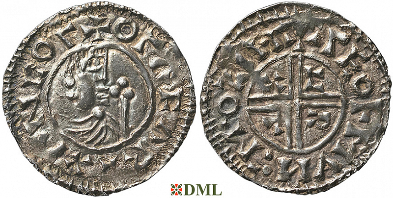 Денарий, Швеция, Olaf Skötkonung (995-1021), м.д. Sigtuna, Malmer -:-