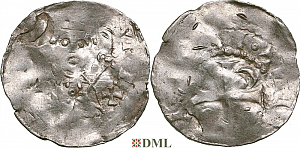 Денарий, Германия, Франкония, Heinrich III (1039-1056), м.д. Worms, Dbg. 846