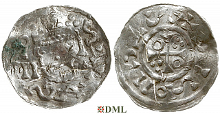 Денарий, Германия, Бавария, Heinrich II (1002-1024), м.д. Salzburg, Hahn 1976, 94D.8