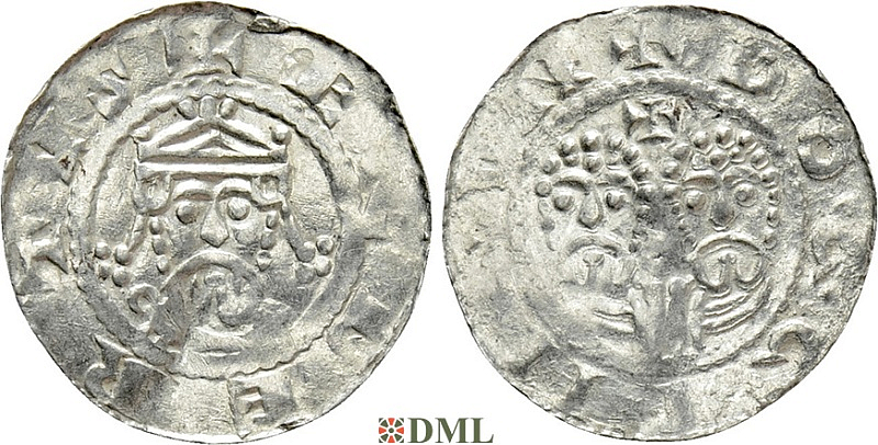 Денарий, Германия, Нижняя Лотарингия, Gf. Egbert II (1068-1090), м.д. Dokkum, Ilisch 2000, 22.5
