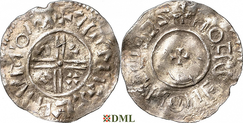 Денарий, Швеция, Olaf Skötkonung (995-1021), м.д. Sigtuna, Malmer -:-