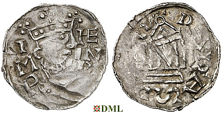 Денарий, Германия, Бавария, Heinrich III (1039-1056), м.д. Regensburg, Hahn 1976, 48A