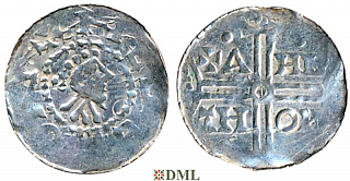 Денарий, Германия, Нижняя Лотарингия, Gf. Hermann (1020-1051), м.д. Emden