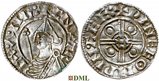 Денарий, Англия, Cnut (1016-1035), м.д. Winchester, монетарий Wine, North 787