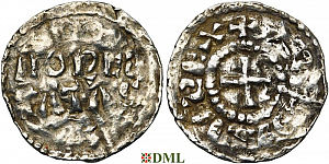 Денарий, Германия, Нижняя Лотарингия, Anonymous bishop, м.д. Dorestad, Ilisch 2000, 7