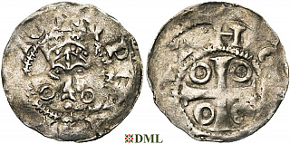 Денарий, Германия, Нижняя Лотарингия, Heinrich IV (1056-1106), м.д. Tiel, Ilisch 2000, 3.25