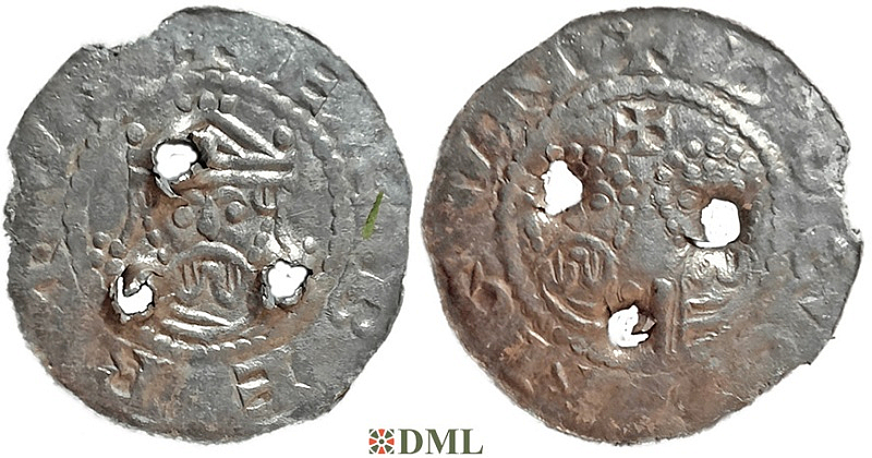 Денарий, Германия, Нижняя Лотарингия, Gf. Egbert II (1068-1090), м.д. Dokkum, Ilisch 2000, 22.5