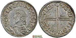 Денарий, Англия, Æthelred II (978-1016), м.д. Lewes, монетарий Godfrid, North 774