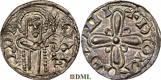 Денарий, Дания, Harald III Hen (1075-1080), м.д. Lund, Hbg. 2