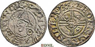 Денарий, Англия, Cnut  (1016-1035), м.д. Hereford, монетарий Leofgar, North 787