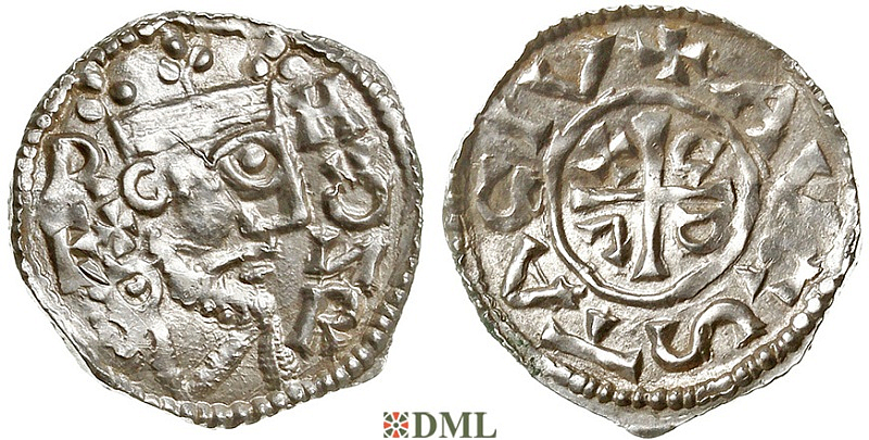 Денарий, Германия, Швабия, K. Konrad II (1027-1039), м.д. Augsburg