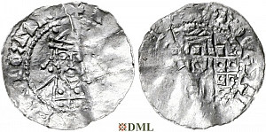 Денарий, Германия, Бавария, Heinrich IV (1084-1106), м.д. Regensburg, Hahn 1976, 60