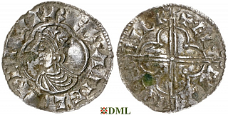 Денарий, Англия, Cnut (1016-1035), м.д. Exeter, монетарий Ælfwine, North 781
