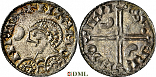 Денарий, Дания, Magnus I (1042-1047), м.д. Lund, Hbg. 1