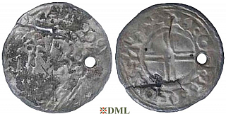 Денарий, Англия, Cnut (1016-1035), м.д. 	Stamford, монетарий Leofwine