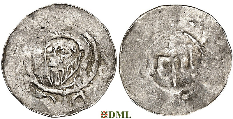 Денарий, Германия, Нижняя Лотарингия, Bernhard II (1011-1059), м.д. Jever, Dbg. 591