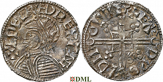 Денарий, Англия, Æthelred II (978-1016), м.д. London, монетарий Eadpold, North 775