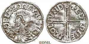 Денарий, Англия, Æthelred II (978-1016), м.д. London, монетарий Eadwine ?, North 774