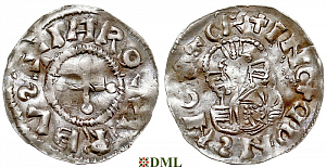 Денарий, Чехия, Богемия, Jaromir (1003-1034), м.д. Prague, Šmerda 1996, 111a