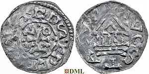 Денарий, Германия, Бавария, Heinrich III (1027-1039) и Konrad II (1024-1039), м.д. Regensburg, Hahn 1976, 35