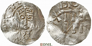 Денарий, Германия, Нижняя Лотарингия, Anonymous bishop, м.д. Tiel, Ilisch 2000, 3.16