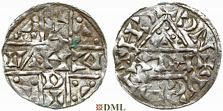 Денарий, Германия, Бавария, Heinrich V (1018-1026), м.д. Regensburg, монетарий АГН, Hahn 1976, 31a6