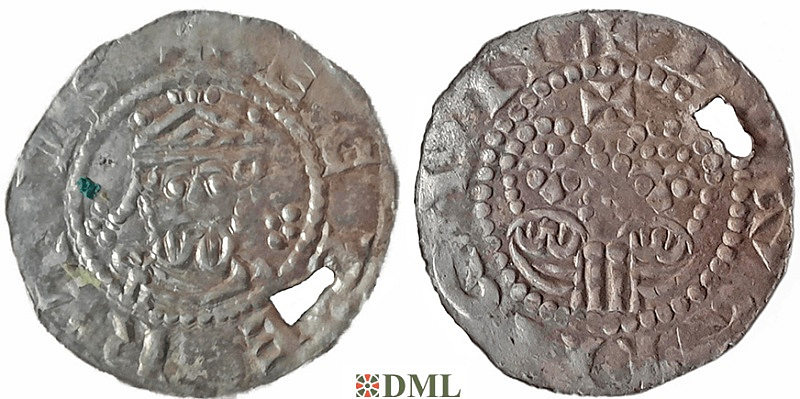 Денарий, Германия, Нижняя Лотарингия, Gf. Egbert II (1068-1090), м.д. Dokkum, Ilisch 2000, 22.5