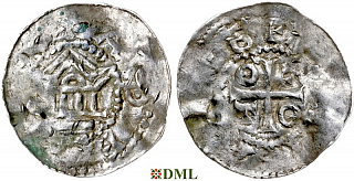 Денарий, Германия, Верхняя Лотарингия, Dietrich I (965–984), м.д. Metz, Dbg. 13