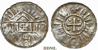Денарий, Германия, Саксония, Anonymous bishop, Sachesnpfennig, Kilger 2000, KN 1