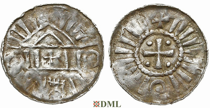 Денарий, Германия, Саксония, Anonymous bishop, Sachesnpfennig, Kilger 2000, KN 1