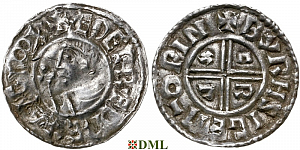 Денарий, Англия, Æthelred II (978-1016), м.д. Winchester, монетарий Byrhtsige, North 770