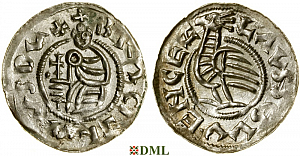 Денарий, Чехия, Богемия, Břetislav I (1034-1055), Šmerda 1996, 148a