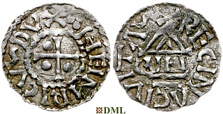 Денарий, Германия, Бавария, Heinrich I (948-955), м.д. Regensburg, монетарий CVN, Hahn 1976, 10b1