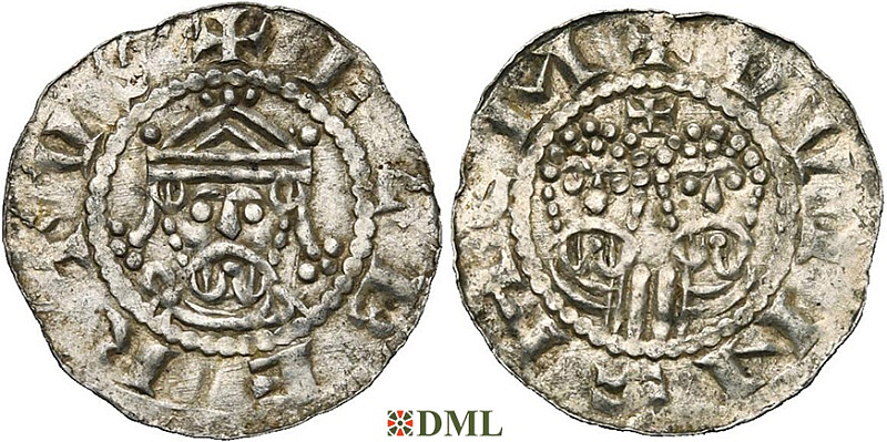 Денарий, Германия, Нижняя Лотарингия, Egbert II (1068-1090), м.д. Winsum, Ilisch 2000, 22.8
