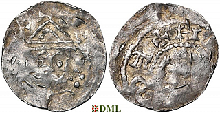 Денарий, Германия, Нижняя Лотарингия, Anonymous bishop, м.д. Aachen, Ilisch 2014, 50.21