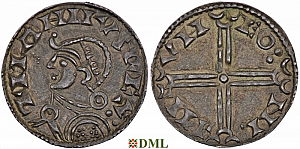 Денарий, Дания, Magnus I (1042-1047), м.д. Lund, монетарий Hune, Hbg. 6