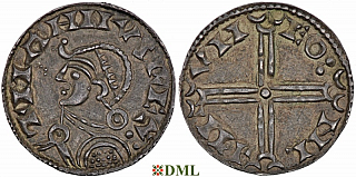 Денарий, Дания, Magnus I (1042-1047), м.д. Lund, монетарий Hune, Hbg. 6