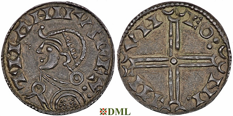 Денарий, Дания, Magnus I (1042-1047), м.д. Lund, монетарий Hune, Hbg. 6