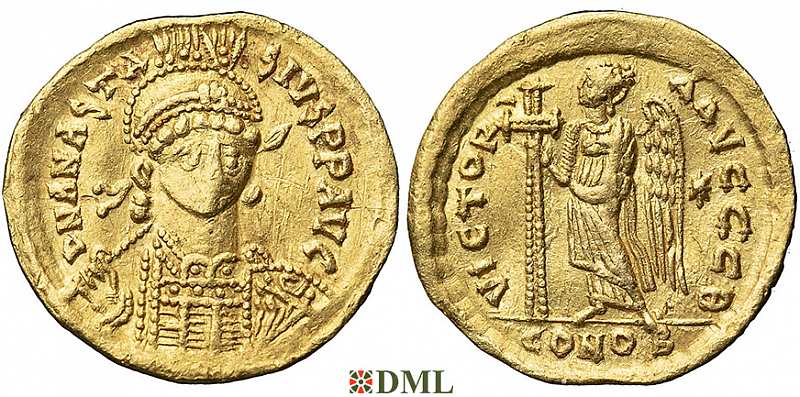 Солид, Византия, Anastase I (491-518) , м.д. Constantinople