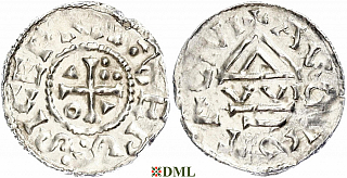Денарий, Германия, Швабия, Siegfried I (1000-1006), м.д. Augsburg, монетарий WI, Hahn 1976, 141a1