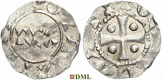 Денарий, Германия, Нижняя Лотарингия, Heinrich II (1002-1024), м.д. Deventer, Ilisch 2000, 1.5