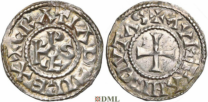 Денарий, Каролинги, Raoul (923-936), м.д. Orleans