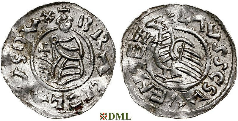 Денарий, Чехия, Богемия, Břetislav I (1034-1055), Šmerda 1996, 148a
