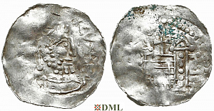 Денарий, Германия, Верхняя Лотарингия, Heinrich II (1002-1024), м.д. Trier, Dbg. 462