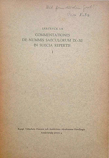 Hatz V. Zur Frage der Otto-Adelheid-Pfennige. Versuch einer Systematisierung auf Grund des schwedischen Fundmaterials // Commentationes de nummis saeculorum IX–XI in Suecia repertis. Bd. 1. Stockholm: Almqvist & Wiksell, 1961.