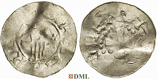 Денарий, Германия, Саксония, Hg. Bernard I (973-1011), м.д. Luneburg, Dbg 590