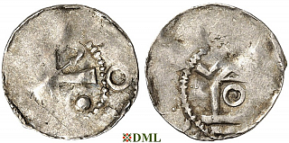 Денарий, Германия, Франкония, Otto III (983-1002), м.д. Worms, Dbg. 844