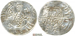 Денарий, Германия, Нижняя Лотарингия, Gf. Floris I (1049-1061), м.д. Leiden, Ilisch 2000 12.6